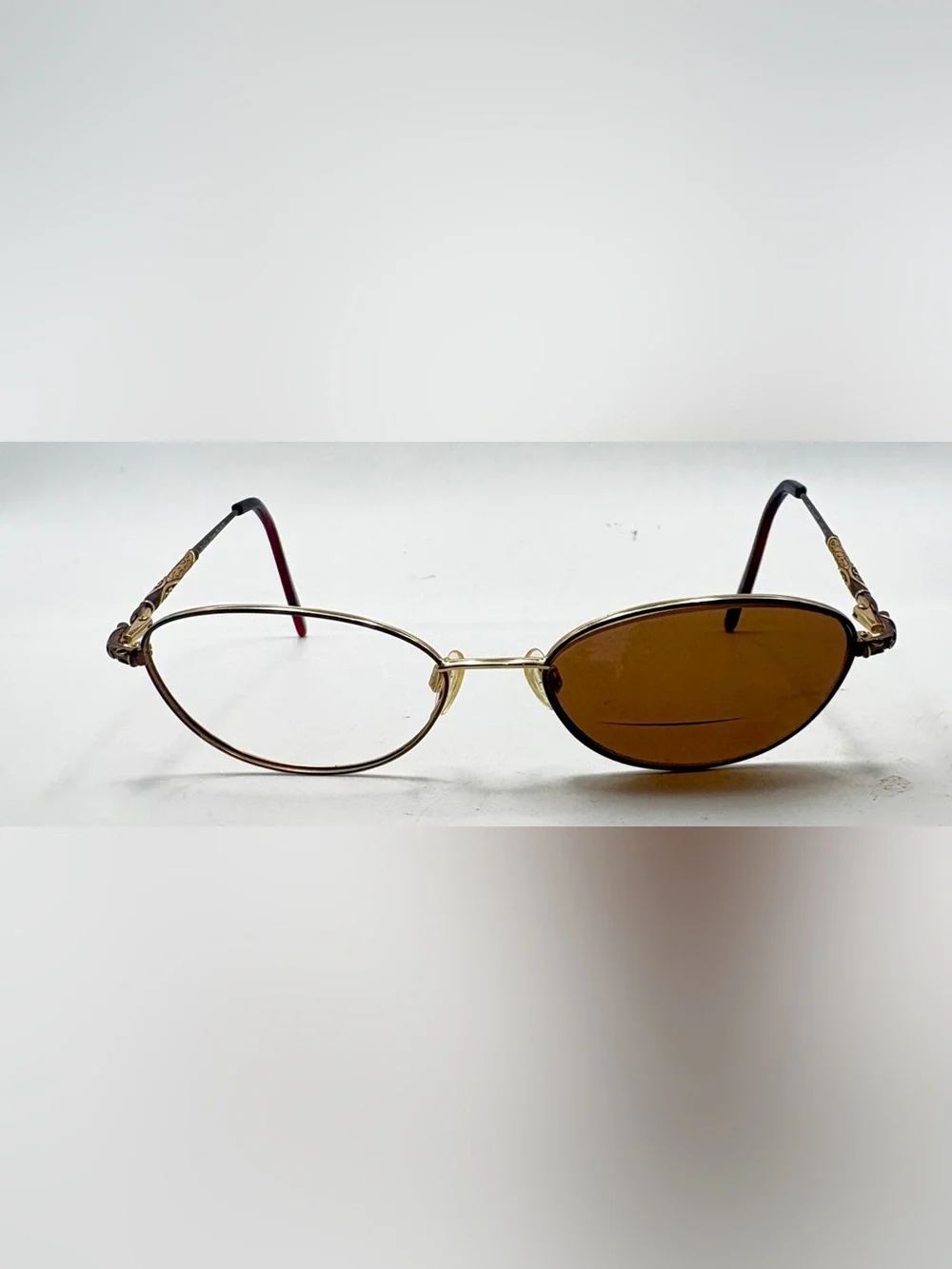 Sophia Loren M166 Brown Gold Oval Sunglasses Frames Only